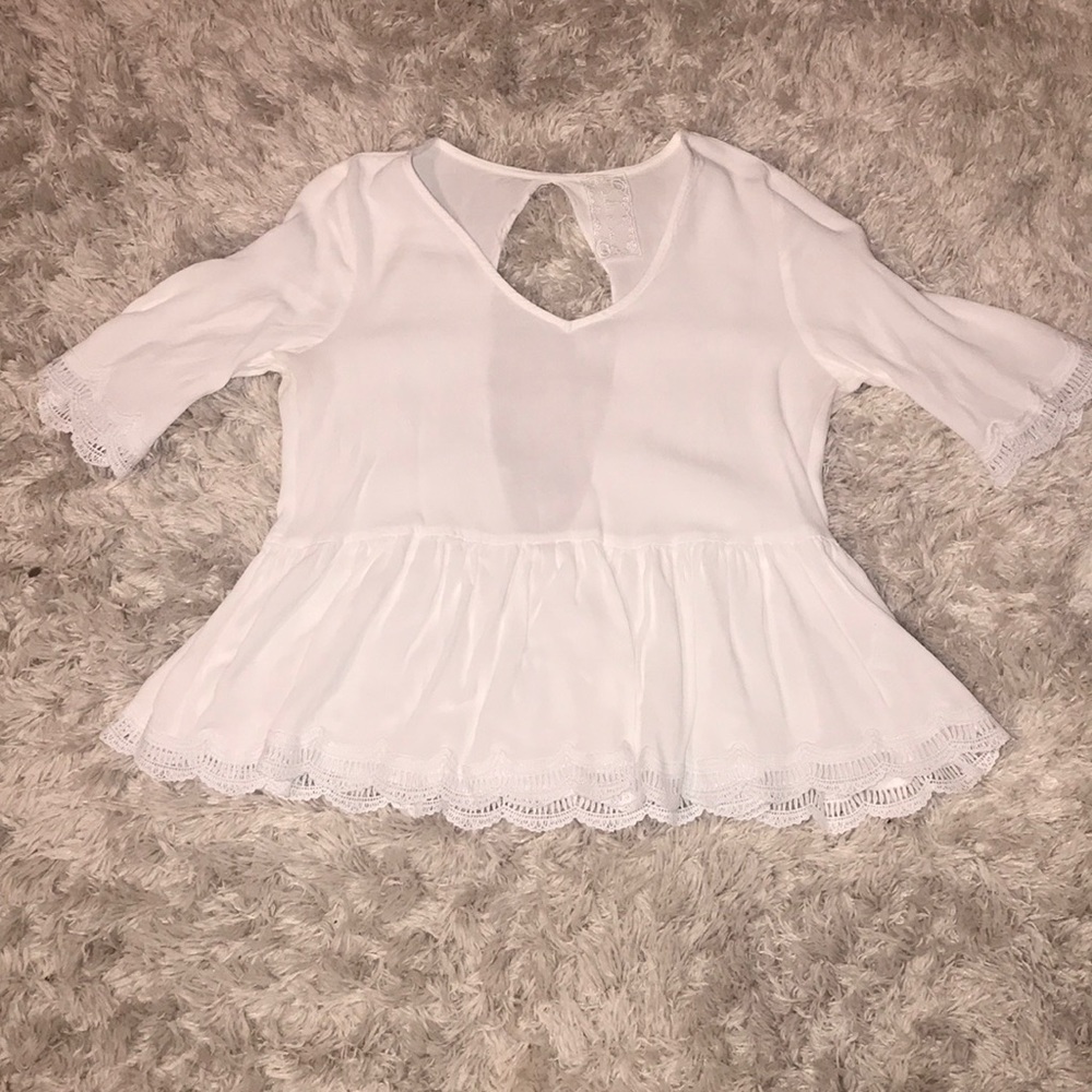 Sadie and Sage peplum quarter-sleeve shirt!